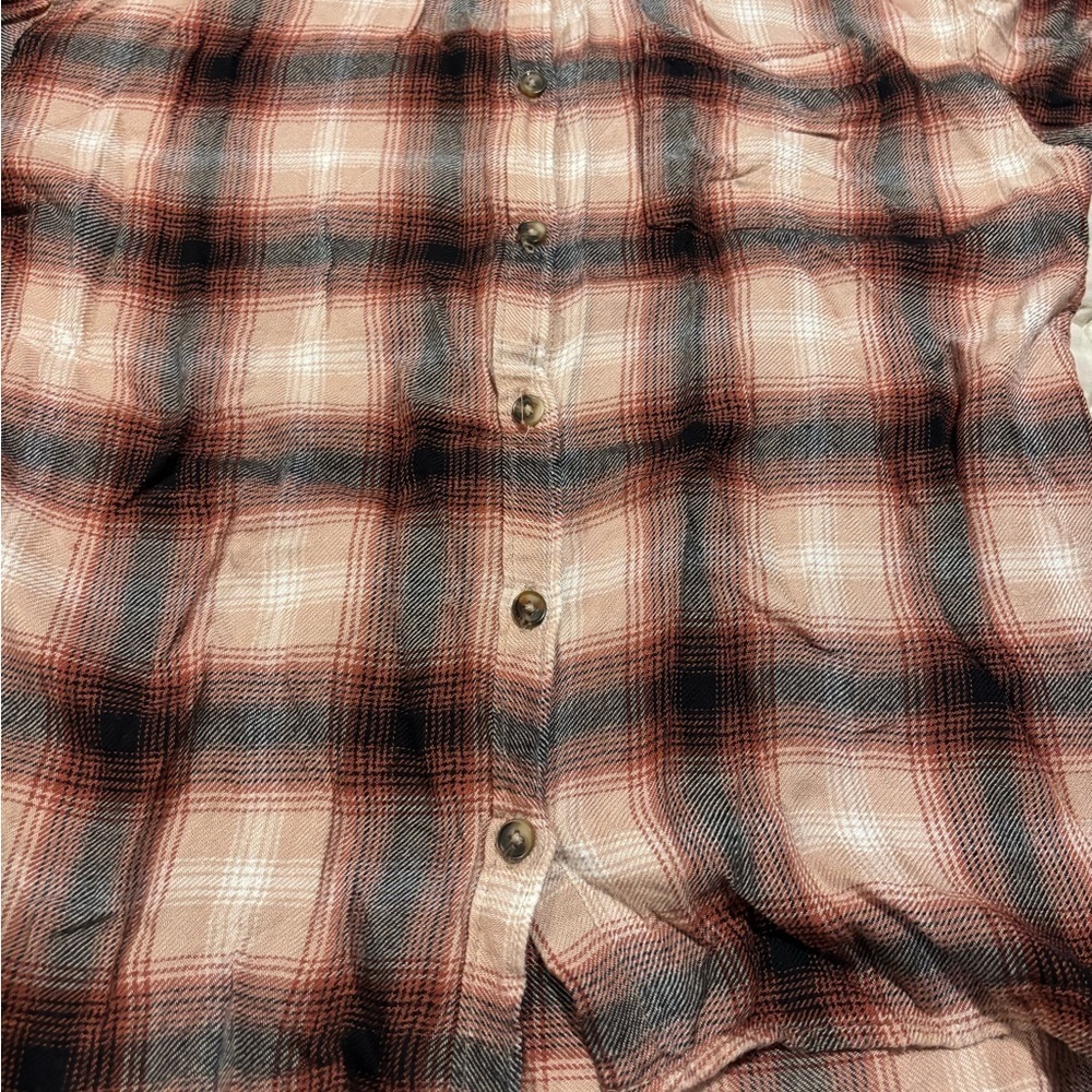 Woman’s XS Japna Red and Black Casual Button Down Shirt - Picture 2 of 9